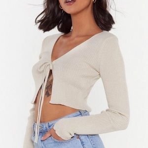 SOLD! Nasty Gal We All Love A Tie-r Crop Top